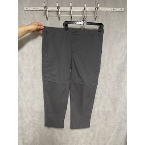 REI Pants Men 42x30 Gray Co op Convertible Cargo Nylon Outdoor Relaxed Ankle Zip